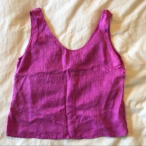 vintage purple 100% silk tank top